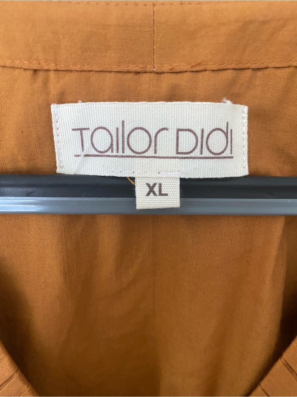 TAILOR DIDI x ANTHROPOLOGIE Organic Cotton Tiered Maxi Dress in Rust Size XL - Picture 8 of 8